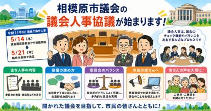相模原市議会の議会人事協議が始まります