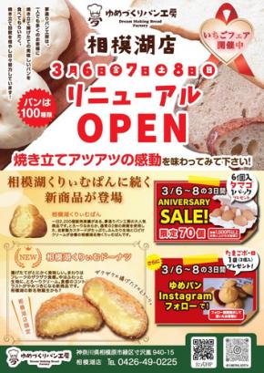 相模湖店リニューアルオープン（3月6日7日8日）のチラシ