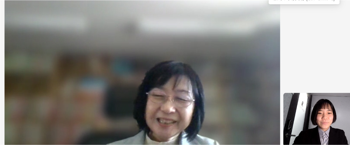 左から小國先生、記者の伊藤